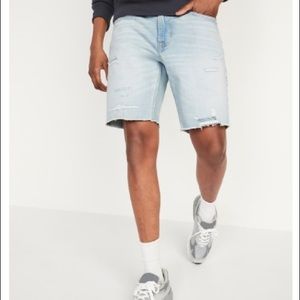 Slim Ripped Cut-Off Jean Shorts for Men